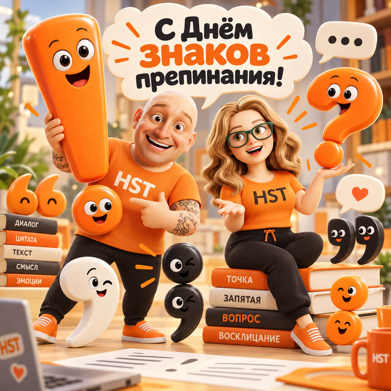 Сегодня знаки препинания вышли погулять