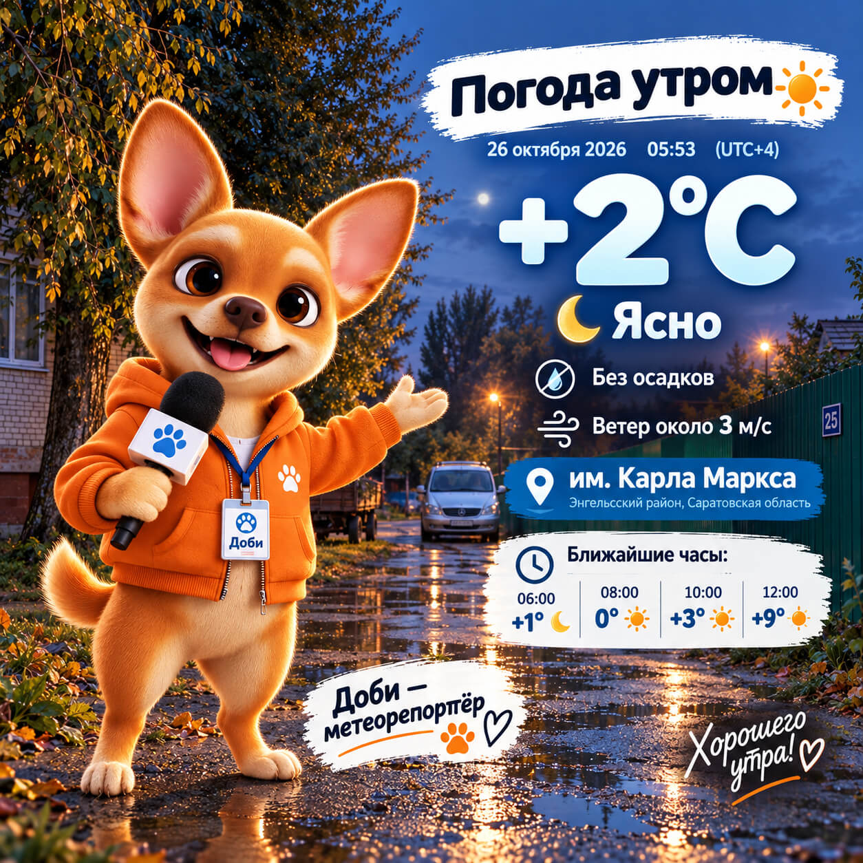 Погода с Доби
