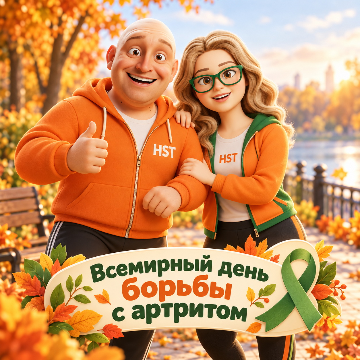 12 октября — Всемирный день борьбы с артритом — открытка HST AI, 12 октября 2026