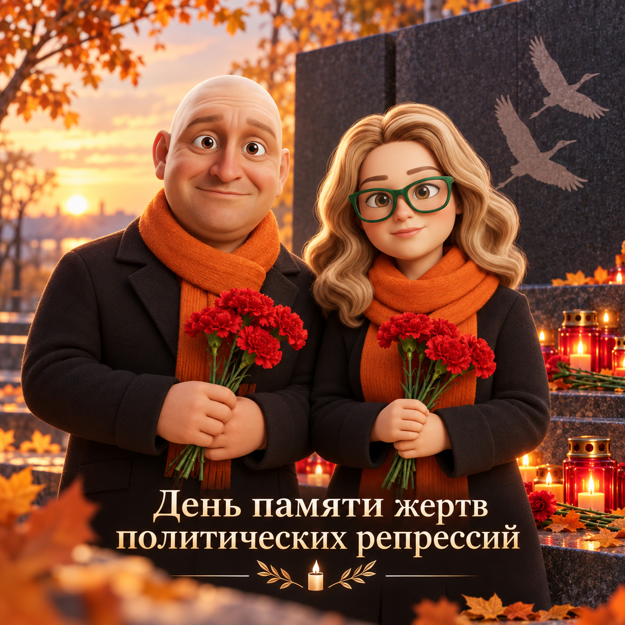 30 октября — День памяти жертв политических репрессий — открытка HST AI, 30 октября 2026