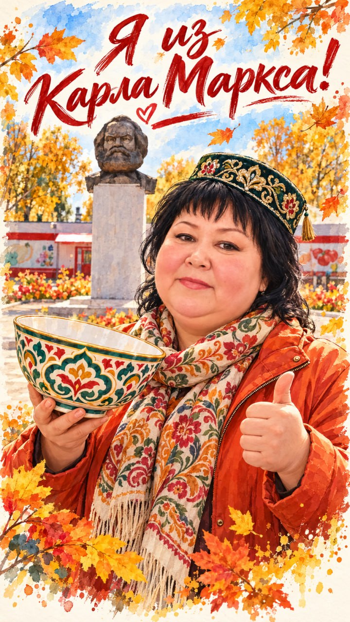 Я из Карла Маркса! https://hstai.ru/community/ Фотобудка ONLINE! Любые праздничные открытки, фото на паспорт, всё тут! — открытка 2, 17 октября 2026, HST AI